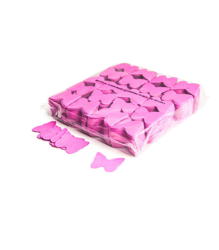 TCM FX - Lassú esésű Konfetti Pillangó Ø 55mm - Rózsaszín - 1 kg